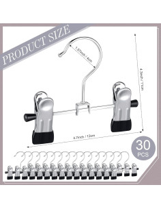 Yinkin 30 Perchas de Botas de Acero Inoxidable Portátiles 2