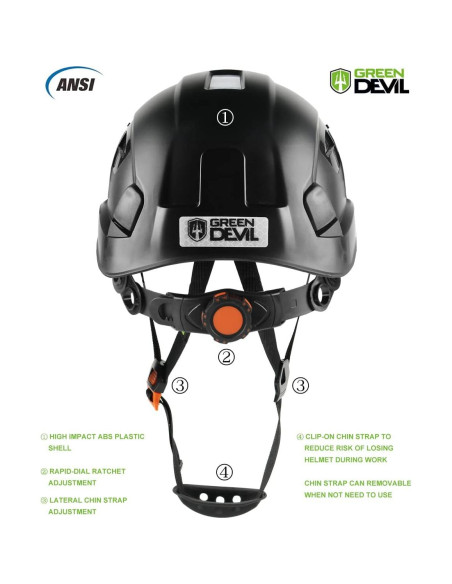Casco de Seguridad GREEN DEVIL Mervex con Visera Ajustable