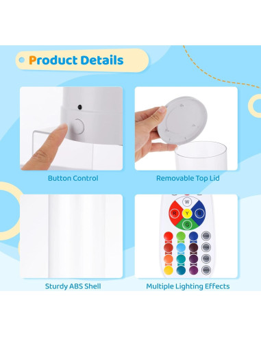 Lámpara Acuario LED Lnrueg 30.99x11.94cm 4 Modos 17 Colores