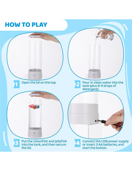 Lámpara Acuario LED Lnrueg 30.99x11.94cm 4 Modos 17 Colores