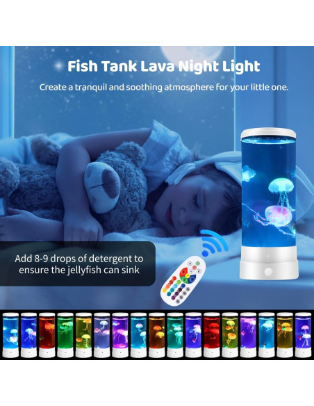 Lámpara Acuario LED Lnrueg 30.99x11.94cm 4 Modos 17 Colores