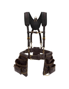 Arnés de Cuero OX Tools con Tirantes Acolchados 7 Bolsillos