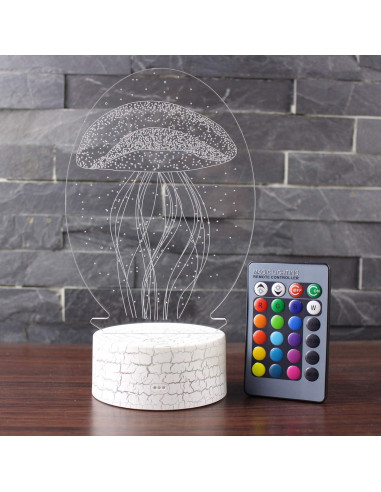 Lámpara 3D Medusa TriPro con 16 Modos de Color