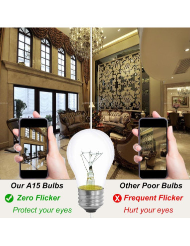 Bombilla A15 40W PaeorRorL para electrodomésticos 4 unidades