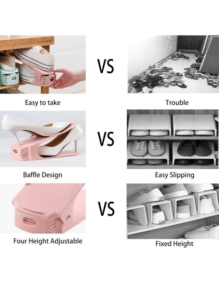 Organizador de Zapatos RISETEX 12 Estantes Ajustables Negro