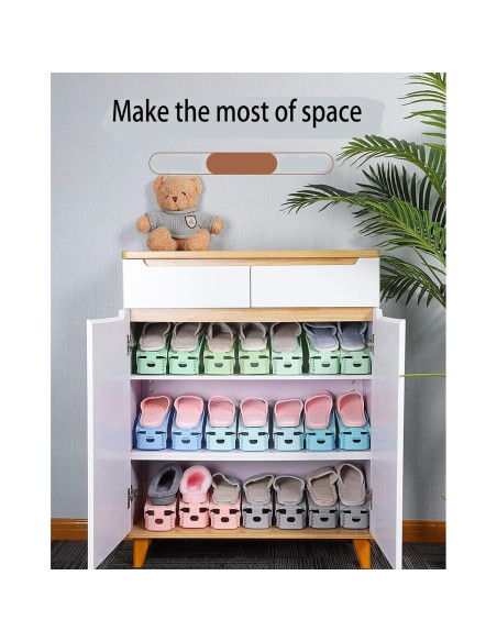 Organizador de Zapatos RISETEX 12 Estantes Ajustables Negro