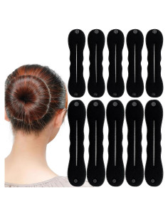 10 Piezas Hacedores de Moño de Cabello Ravlzors - Accesorios Flexibles