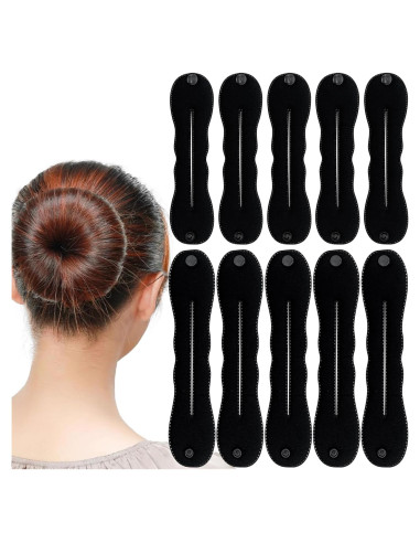 10 Piezas Hacedores de Moño de Cabello Ravlzors - Accesorios Flexibles