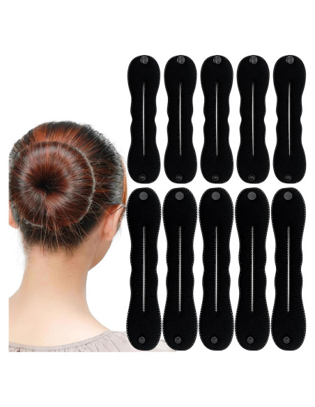 10 Piezas Hacedores de Moño de Cabello Ravlzors - Accesorios Flexibles