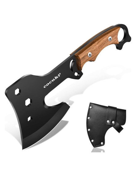 Hacha CoCuKi 29cm Full Tang Madera de Nogal con Funda Hacha CoCuKi 29cm Full Tang Madera de Nogal con Funda
