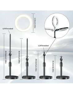 Anillo de Luz Mionondi MN02 con Soporte Telescópico 44 cm 2