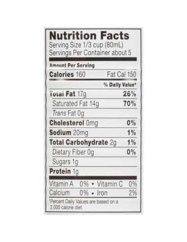 Crema de Coco Thai Kitchen Sin Azúcar 404 ml Vegana