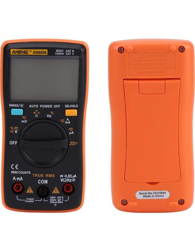 Multímetro Digital Walfront AN8008 True-RMS 269g Pruebas