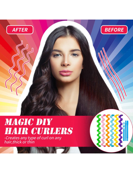 30 Rulos Sin Calor WILLBOND 55 cm para Peinados Rizados