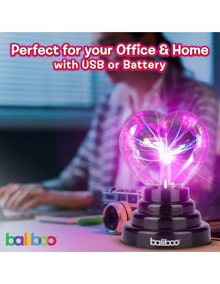 Lámpara de Plasma Corazón BALIBOO 10 cm Táctil USB