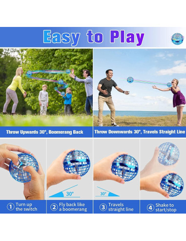 Bola Voladora Galáctica HONBQYCC Azul Control Remoto