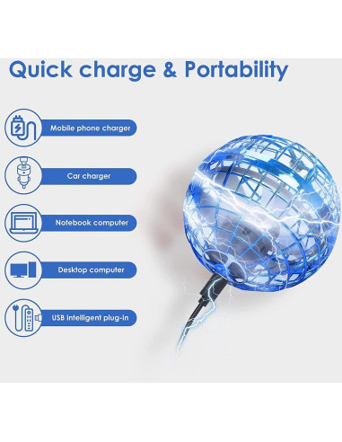 Bola Voladora Galáctica HONBQYCC Azul Control Remoto