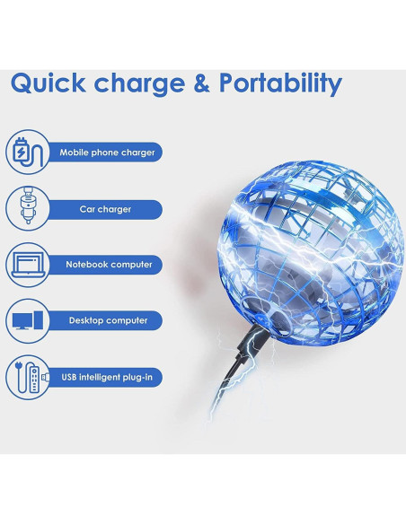 Bola Voladora Galáctica HONBQYCC Azul Control Remoto