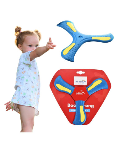 Boomerang Amazaque Azul para Niños - Espuma Suave y Segura