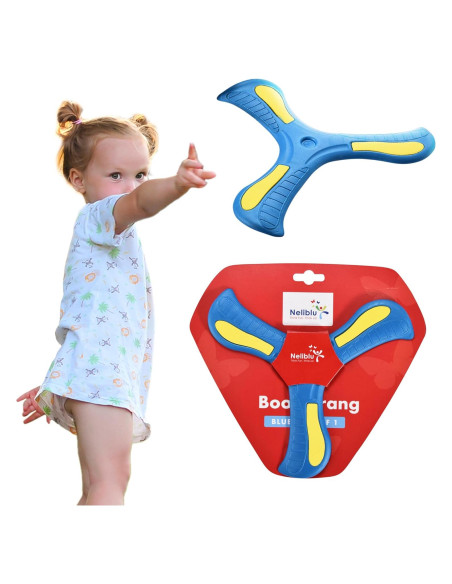 Boomerang Amazaque Azul para Niños - Espuma Suave y Segura