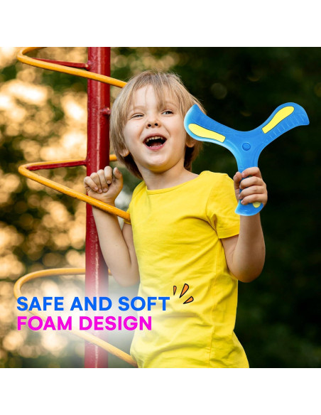 Boomerang Amazaque Azul para Niños - Espuma Suave y Segura