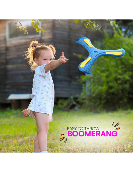 Boomerang Amazaque Azul para Niños - Espuma Suave y Segura