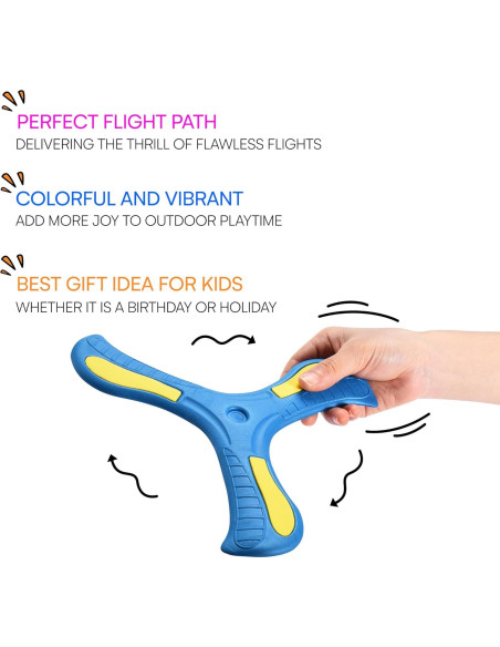 Boomerang Amazaque Azul para Niños - Espuma Suave y Segura