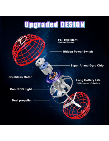 Drone Mini Volador XINHOME TSM006 Rojo Control Remoto