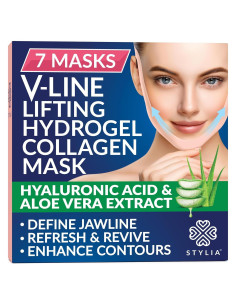 Mascarilla Facial Stylia V Line Lifting - Colágeno 7PC