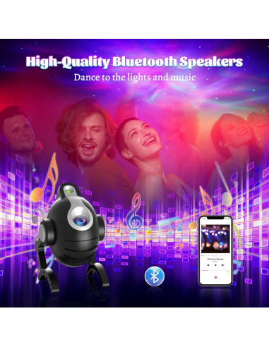 Proyector de Galaxia YONHUIZI ST-2401 con Altavoz Bluetooth