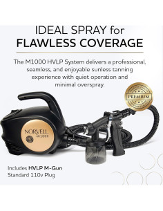 Kit Bronceado Norvell M1000 HVLP + 3 Soluciones 8 oz 2