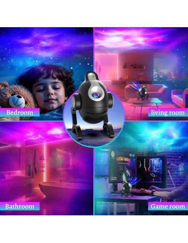 Proyector de Galaxia YONHUIZI ST-2401 con Altavoz Bluetooth