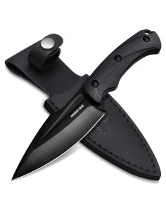 Cuchillo de Caza MOSSY OAK 21.6 cm con Funda de Cuero