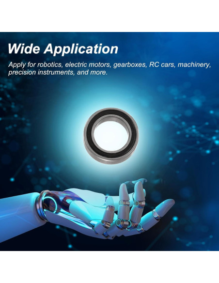 10 Rodamientos de Bolas MR74-2RS Doble Sellado 2.5x7x4mm