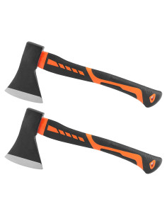 Hacha de Camping HOIGON 38 cm, 2 Piezas, Mango de Fibra de Vidrio