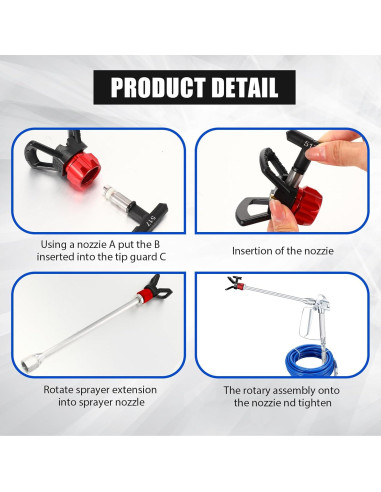 Hiboom Juego de Pistola de Pintura Sin Aire 17 Pcs