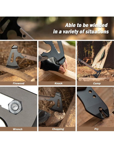 Hacha de Camping Zenhosit 44.5 cm con Funda de Nylon