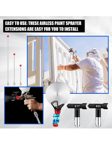 Hiboom Juego de Pistola de Pintura Sin Aire 17 Pcs