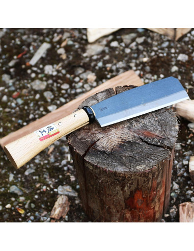 Hacha NATA KAKURI Japonesa 17.78 cm Filo Simple Mango Madera