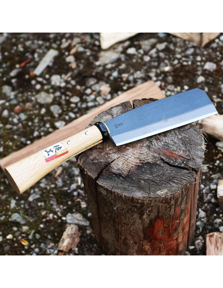 Hacha NATA KAKURI Japonesa 17.78 cm Filo Simple Mango Madera