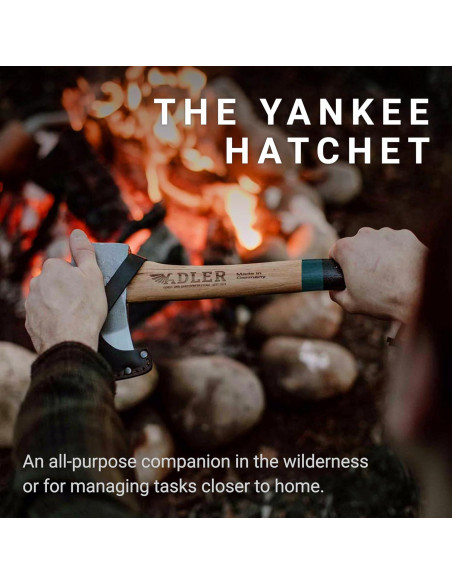 Hacha de Camping Adler El Yankee 38.1 cm Mango Antideslizante