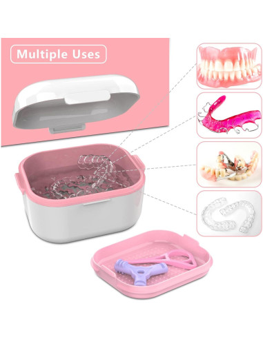 Estuche para Dentaduras BVN Blanco con Espejo y Filtro