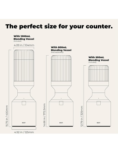 Mezclador BEAST B10H-WT-US 1000W con Sistema de Hidratación