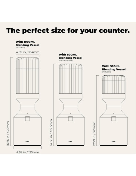Mezclador BEAST B10H-WT-US 1000W con Sistema de Hidratación