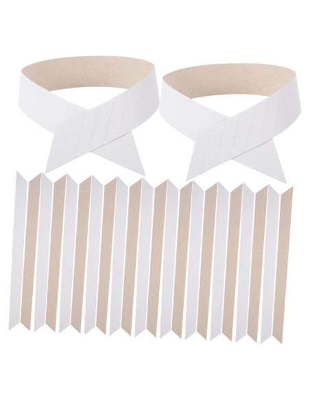 100 Soportes de Cuello de Camisa de Papel HONMEET 41.5x3cm