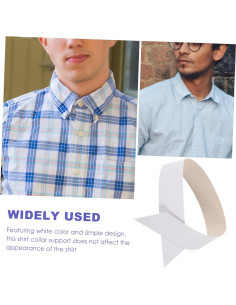 100 Soportes de Cuello de Camisa de Papel HONMEET 41.5x3cm 2