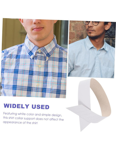 100 Soportes de Cuello de Camisa de Papel HONMEET 41.5x3cm