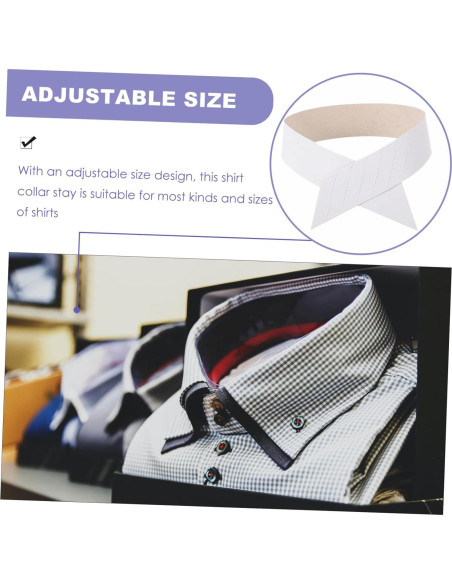 100 Soportes de Cuello de Camisa de Papel HONMEET 41.5x3cm
