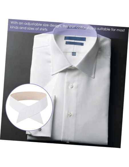 100 Soportes de Cuello de Camisa de Papel HONMEET 41.5x3cm