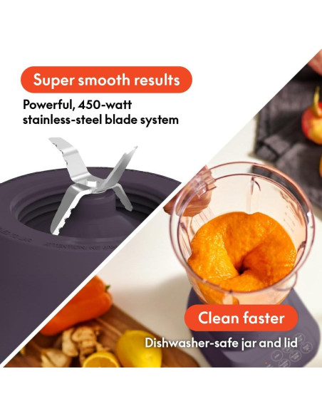 Licuadora BELLA 10 Velocidades 1.42L Acero Inoxidable Ciruela